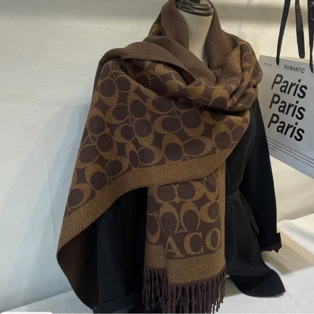 Cashmere shawl brown color